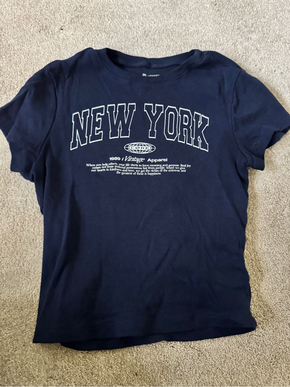 New York Navy Baby Tee